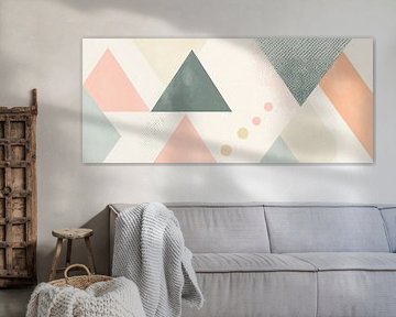 Geometric patterns in soft colours by Poster Art Shop