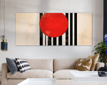 Japanese flag with stripes by Poster Art Shop