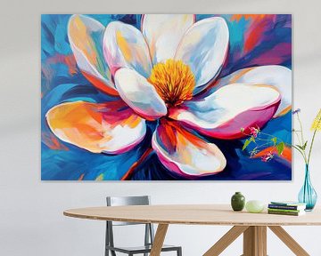 Magnolia lumineux - coloré et artistique sur Poster Art Shop