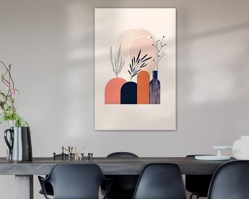 Minimalistische plantensamenstelling van Poster Art Shop