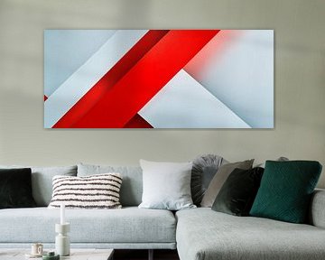 Modern red lines by Poster Art Shop