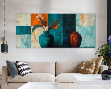 Vases avec décoration fleurie sur Poster Art Shop