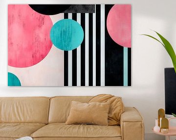 Geometrische vormen in pastelkleuren van Poster Art Shop