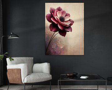 Vintage alt rosa Blume mit neutralen beige Hintergrund von Colors of Spring