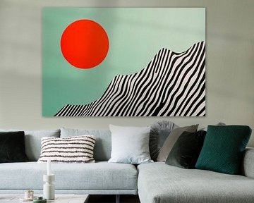 Abstract landscape with sun by Poster Art Shop