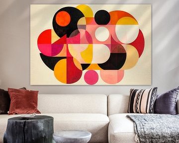 Geometric shapes in warm colours by Poster Art Shop
