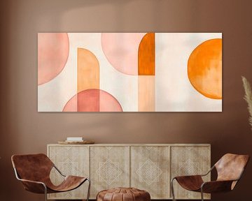 Abstract geometric shapes in pastel by Poster Art Shop