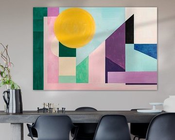 Geometrische Komposition mit Sonne von Poster Art Shop