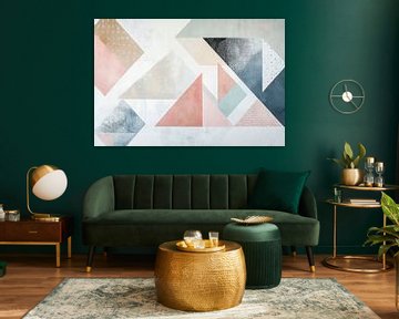 Geometrische vormen in pastelkleuren van Poster Art Shop