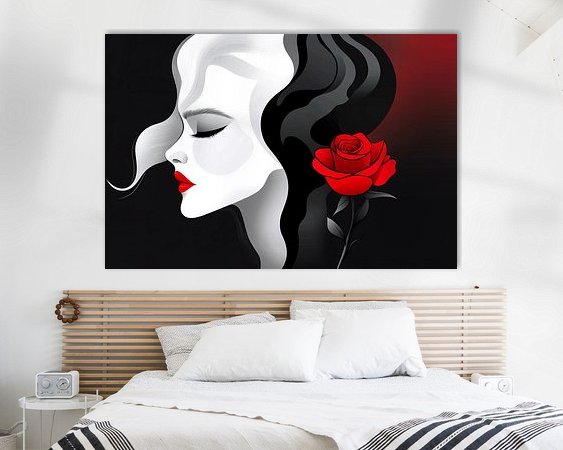 Voorbeeld van het werk in een kamer