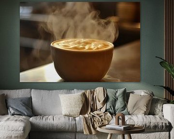 boire une tasse chaude de café ou de cappuccino sur Egon Zitter