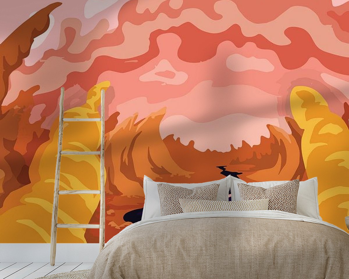 Voorbeeld van het werk in een kamer