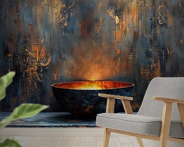 Modern Stilleven Licht | Chilled Ember Awakening van Kunst Kriebels