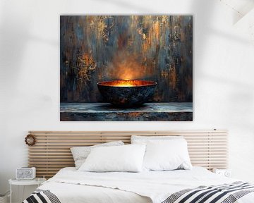 Modern Stilleven Licht | Chilled Ember Awakening van Kunst Kriebels