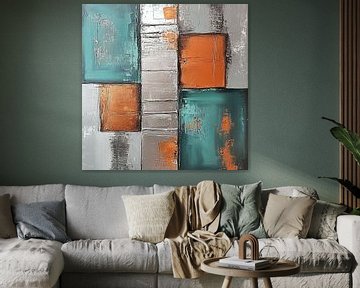 Modern Blocks | Textured Tranquility by ARTEO Paintings
