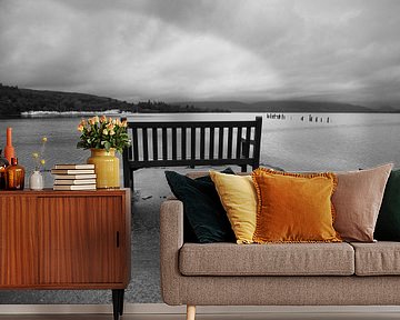 View of Loch Lomond in lonely grey weather by Mark van Hattem