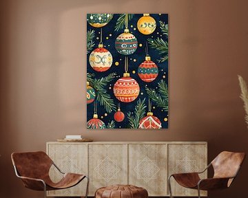 Weihnachtskugeln | Festliche Weihnachtsdekoration von Wunderbare Kunst