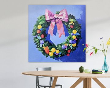 Kleurrijke Kerstkrans van De Mooiste Kunst