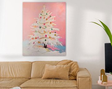 Weihnachtsbaum | Bunter Weihnachtsbaum von Wunderbare Kunst