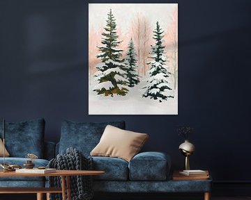 Snow-covered Pines by Wonderful Art