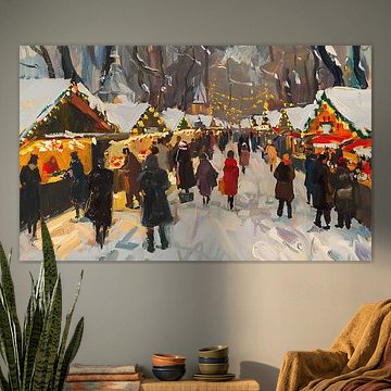 Marché de Noël de la neige