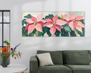 Levendige Roze Kerstbloemen van De Mooiste Kunst