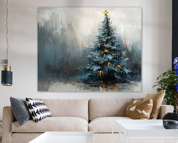 Weihnachtsbaum | Blaue Weihnachten von Wunderbare Kunst