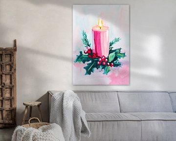 Kerze Weihnachten von Wunderbare Kunst