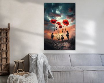 schilderij met klaprozen