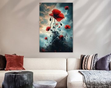 schilderij met klaprozen