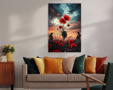 schilderij met klaprozen