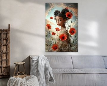 schilderij met klaprozen