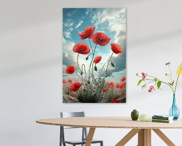 schilderij met klaprozen van Egon Zitter