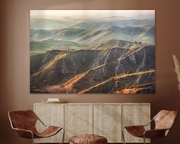 De kliffen van de Balze van Volterra. Dramatisch landschap in Toscane van Stefano Orazzini