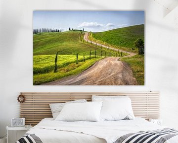 Route van de Via Francigena in Toscane van Stefano Orazzini