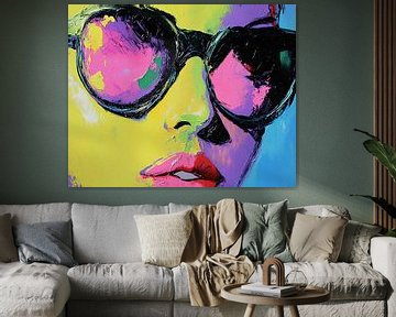 Vrouwengezicht | Colorful Mystique van De Mooiste Kunst