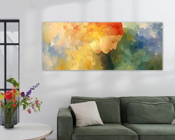 Vrouwenportret | Whispering Colors van De Mooiste Kunst