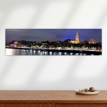 Night panorama Nijmegen by Anton de Zeeuw