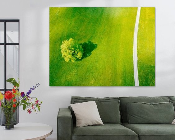 Voorbeeld van het werk in een kamer