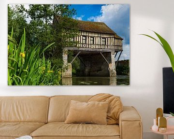 Le Vieux Moulin, oude molen in Vernon, Frankrijk. van Jan Van Bizar