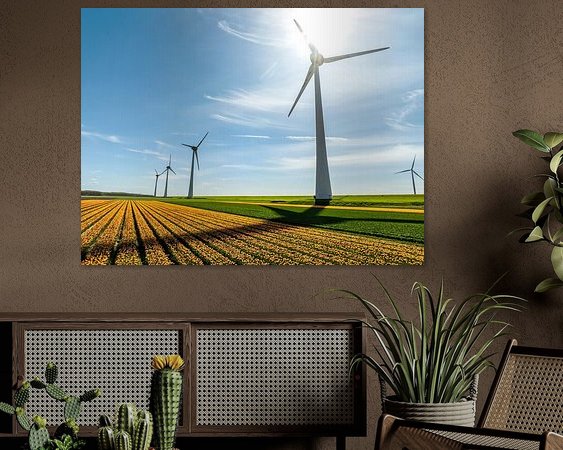 Voorbeeld van het werk in een kamer