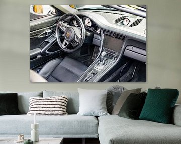 Porsche 911 Turbo S sportwagen interieur van Sjoerd van der Wal Fotografie