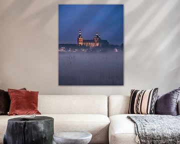 Evening mist in Het Bossche Broek, view of St John's by Joost Smits Photography