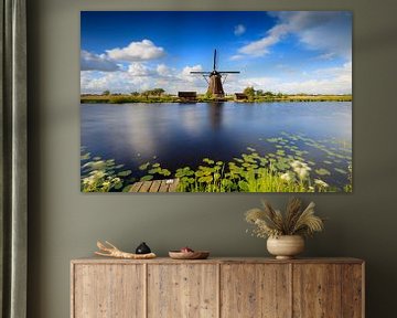 Niederländische Wolken bei den Windmühlen von Kinderdijk von gaps photography