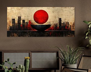 Rood Abstract | Abstracte Rode Bol van Kunst Kriebels