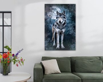 Loup réaliste dans la nature sur Imperial Art House