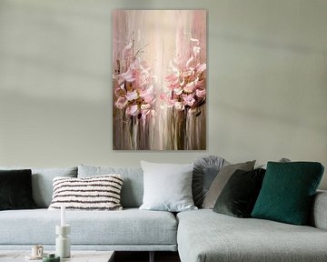 Zachte abstracte bloemenkunst van Imperial Art House