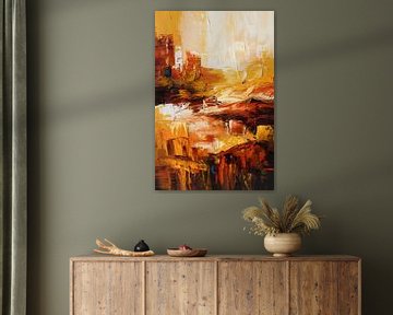 Abstract schilderij warme landschappen van Imperial Art House