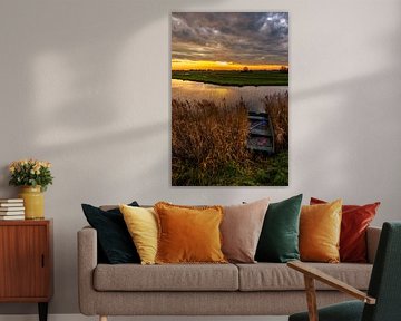 Boat in the polder by peterheinspictures