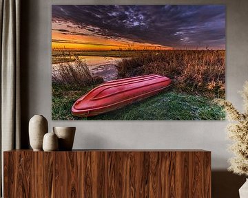 Boat in the Schermer by peterheinspictures